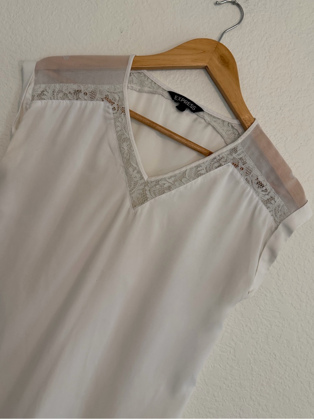 Express Lace-Trim V-Neck Chemise